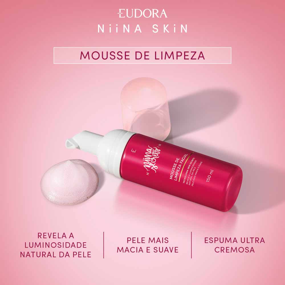 Mousse de Limpeza Facial Niina Secrets by Eudora 150ml