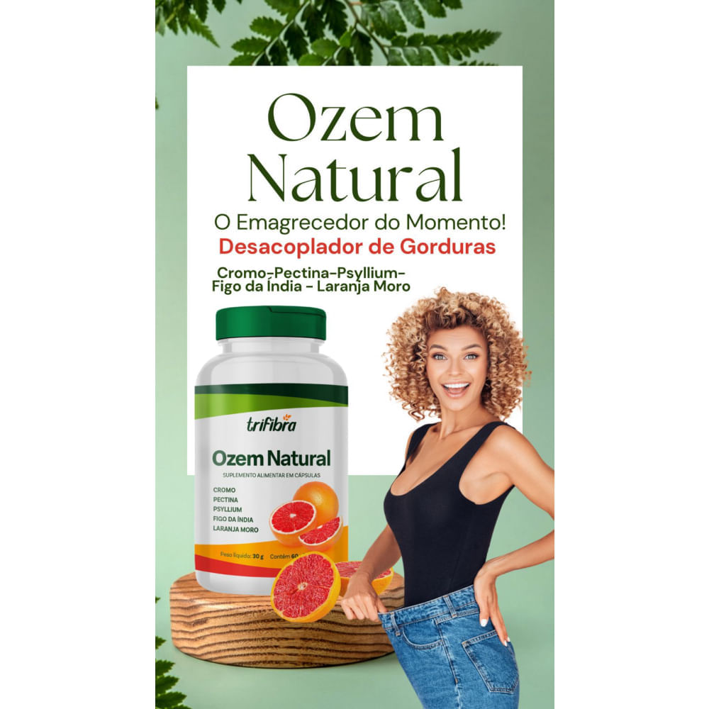 Suplemento Natural com Efeito Ozem Trifibra 60 capsulas