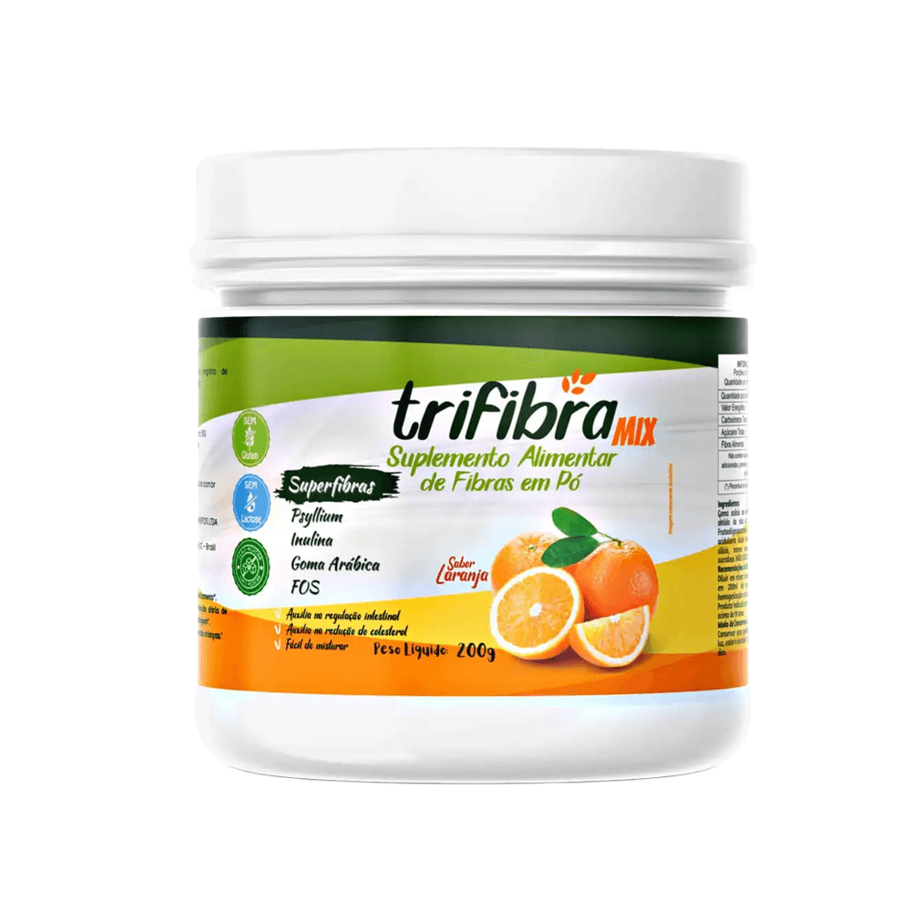 Suplemento Alimentar de Fibras TriFibra 200g Sabor Laranja