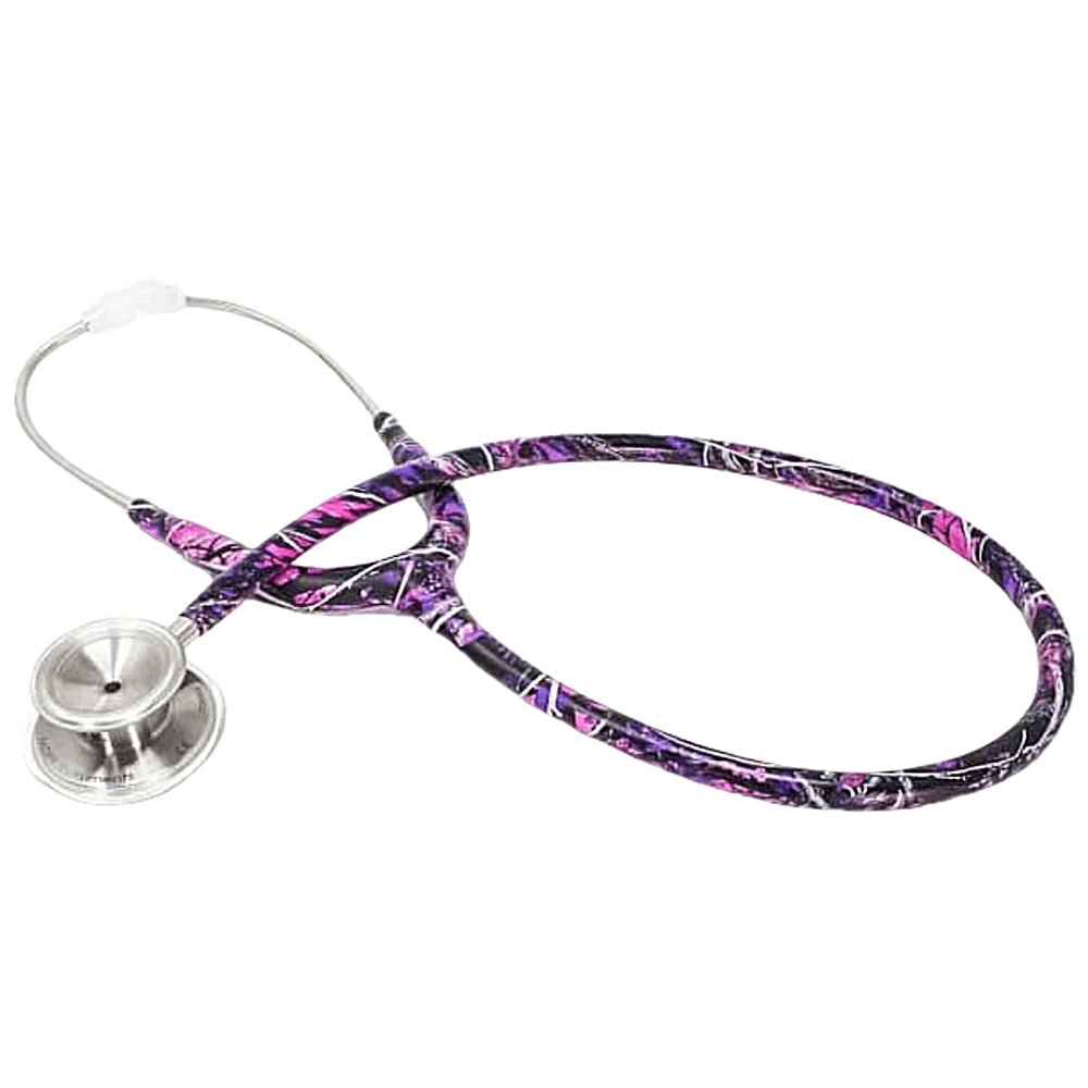 Estetoscópio Mdf Duplo Inox Muddy Girl Preto E Rosa