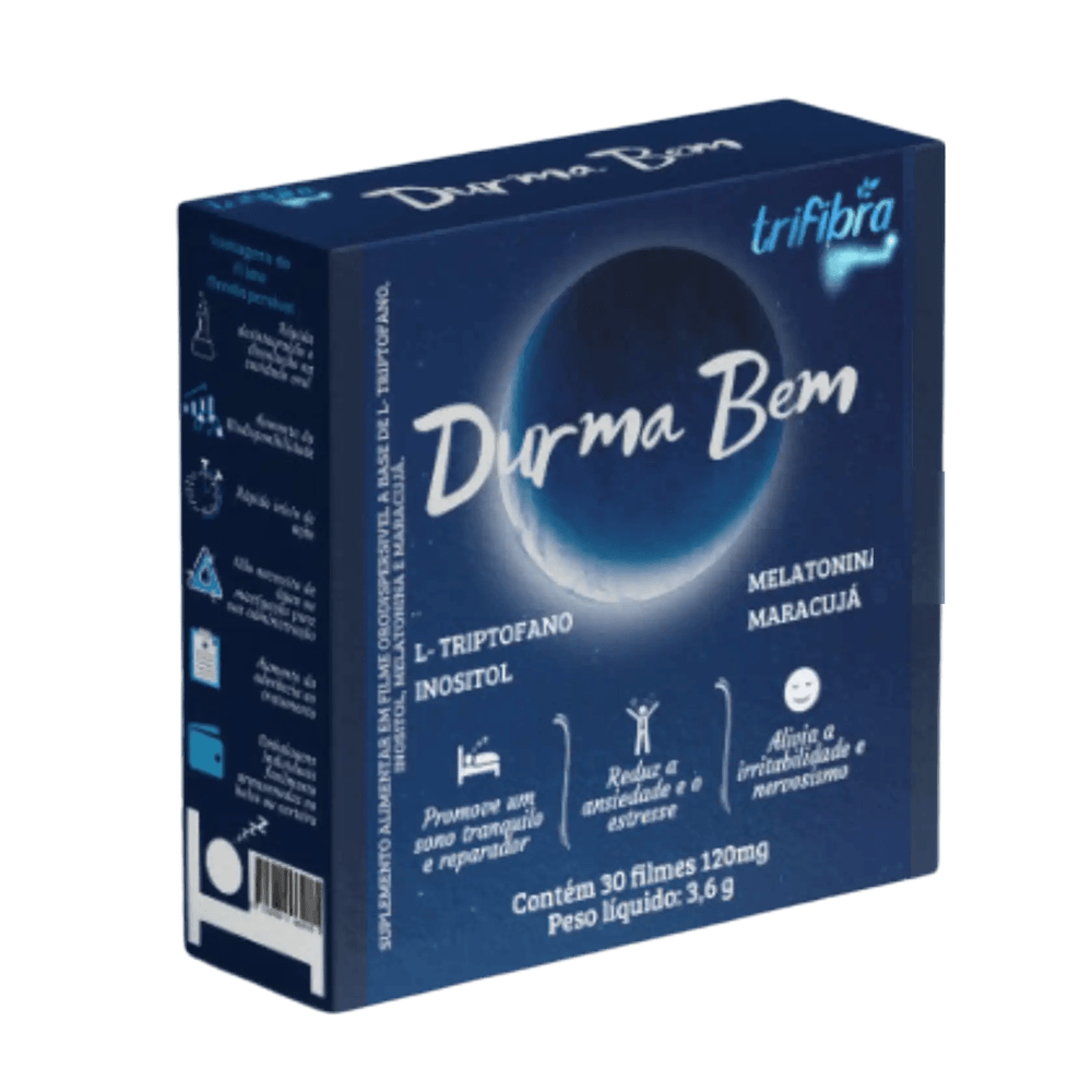 Durma Bem Trifibra com 30 Filmes Orodispersíveis