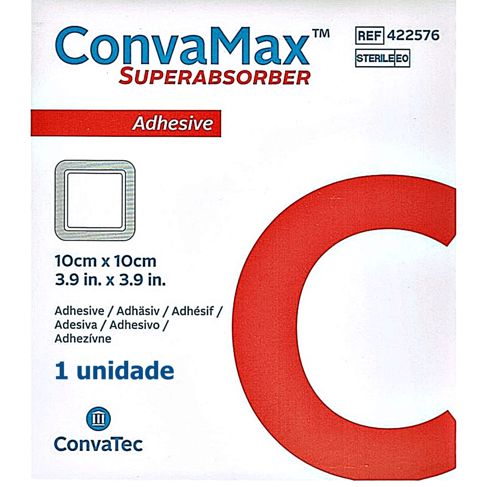 Curativo Superabsorvente Convamax 422576 10x10cm Unidade