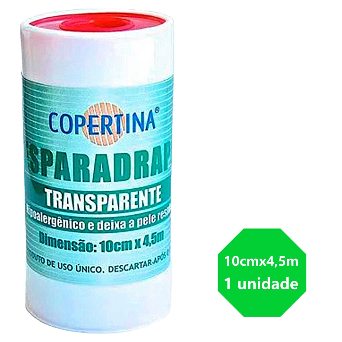 Esparadrapo Transparente Copertina 10cmx4.5m unidade