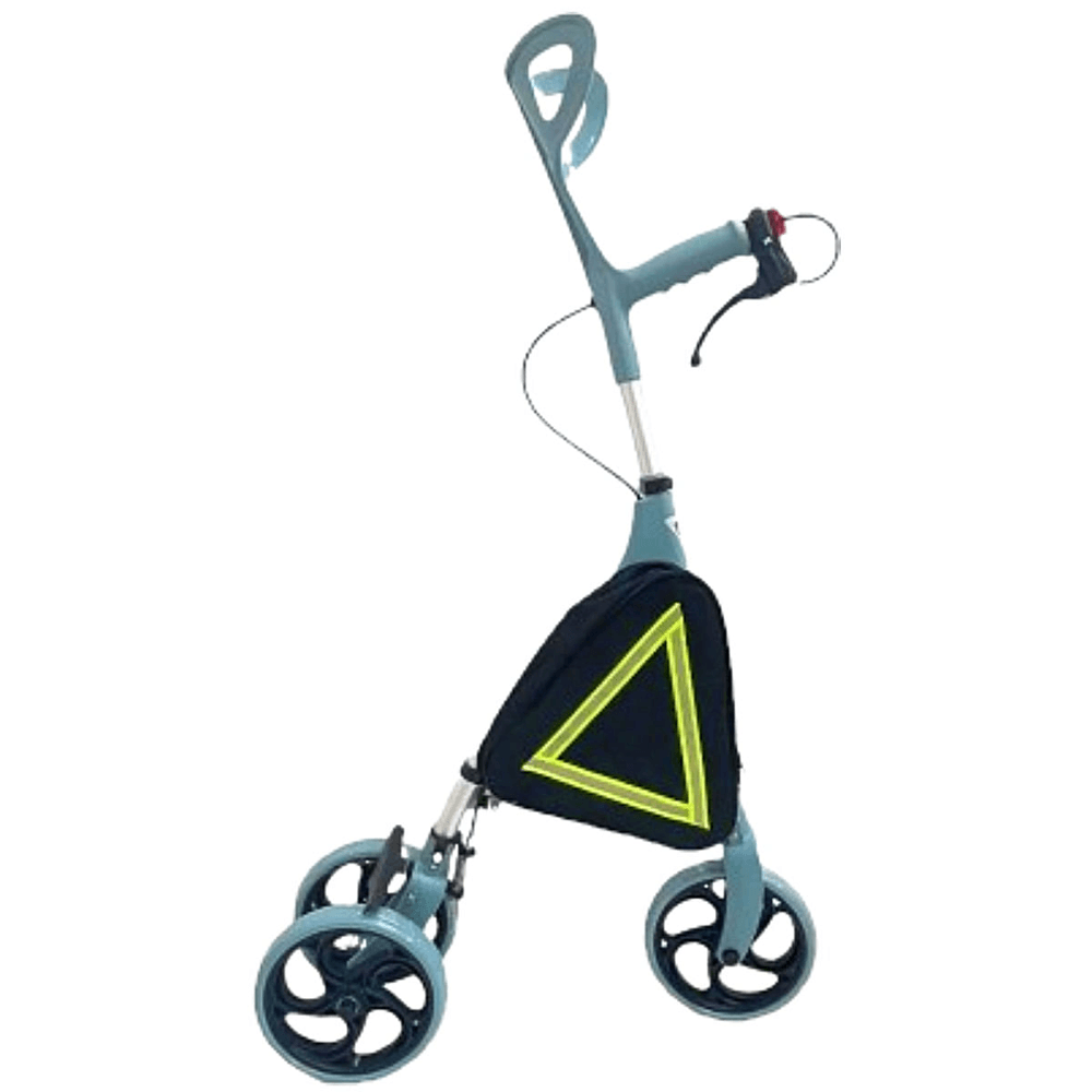 Muleta Canadense Dobrável Regulável Com Rodas E Freio Unidade