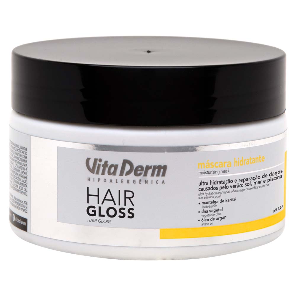 Máscara Hair Gloss Vitaderm 250g