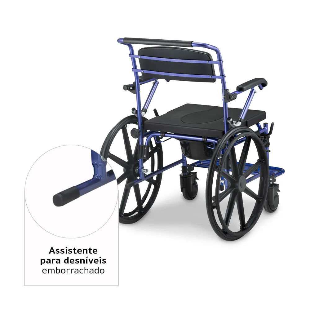 Cadeira de Banho D70 em Alumínio até 200 kg Assento 51cm Dellamed