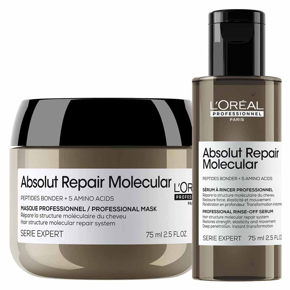 Kit L’oréal Professionnel Absolut Repair Molecular Sérum Reconstrutor 75ml + Máscara De Tratamento 75ml