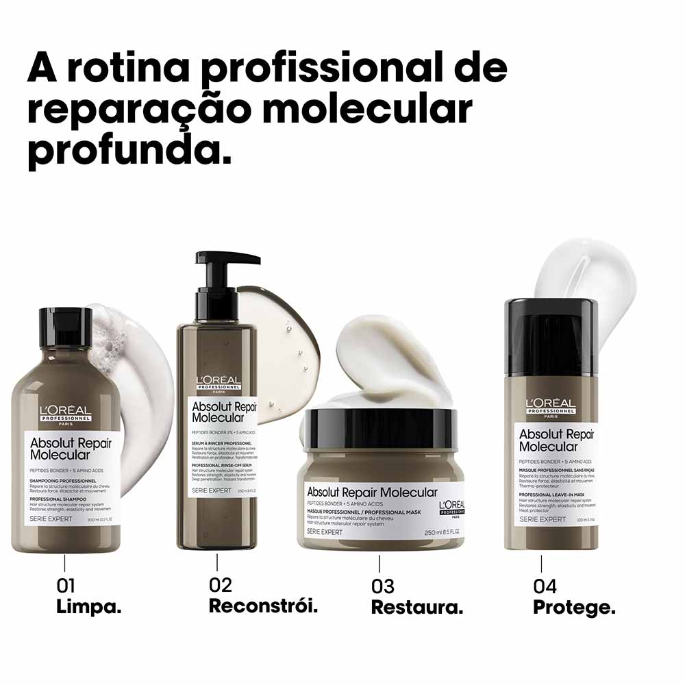 Kit L’Oréal Professionnel Absolut Repair Molecular Sérum Reconstrutor 75ml + Máscara de Tratamento 75ml