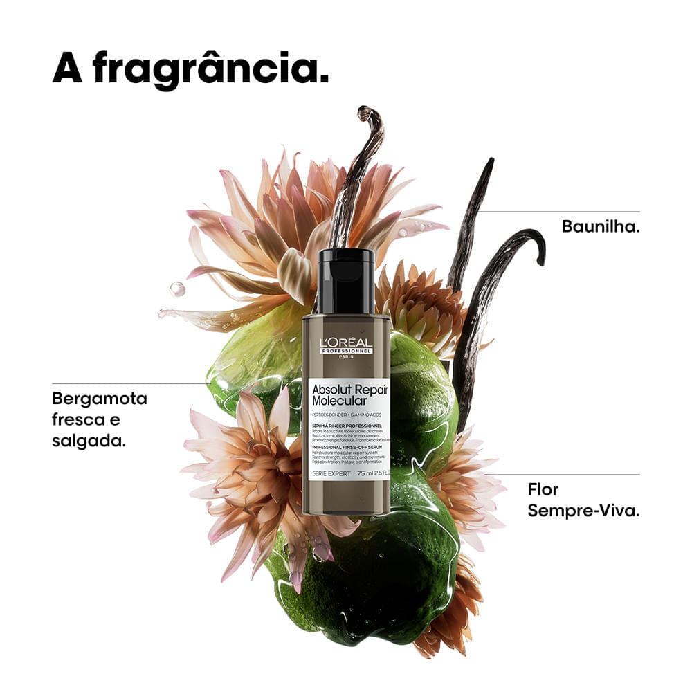 Kit L’Oréal Professionnel Absolut Repair Molecular Sérum Reconstrutor 75ml + Máscara de Tratamento 75ml