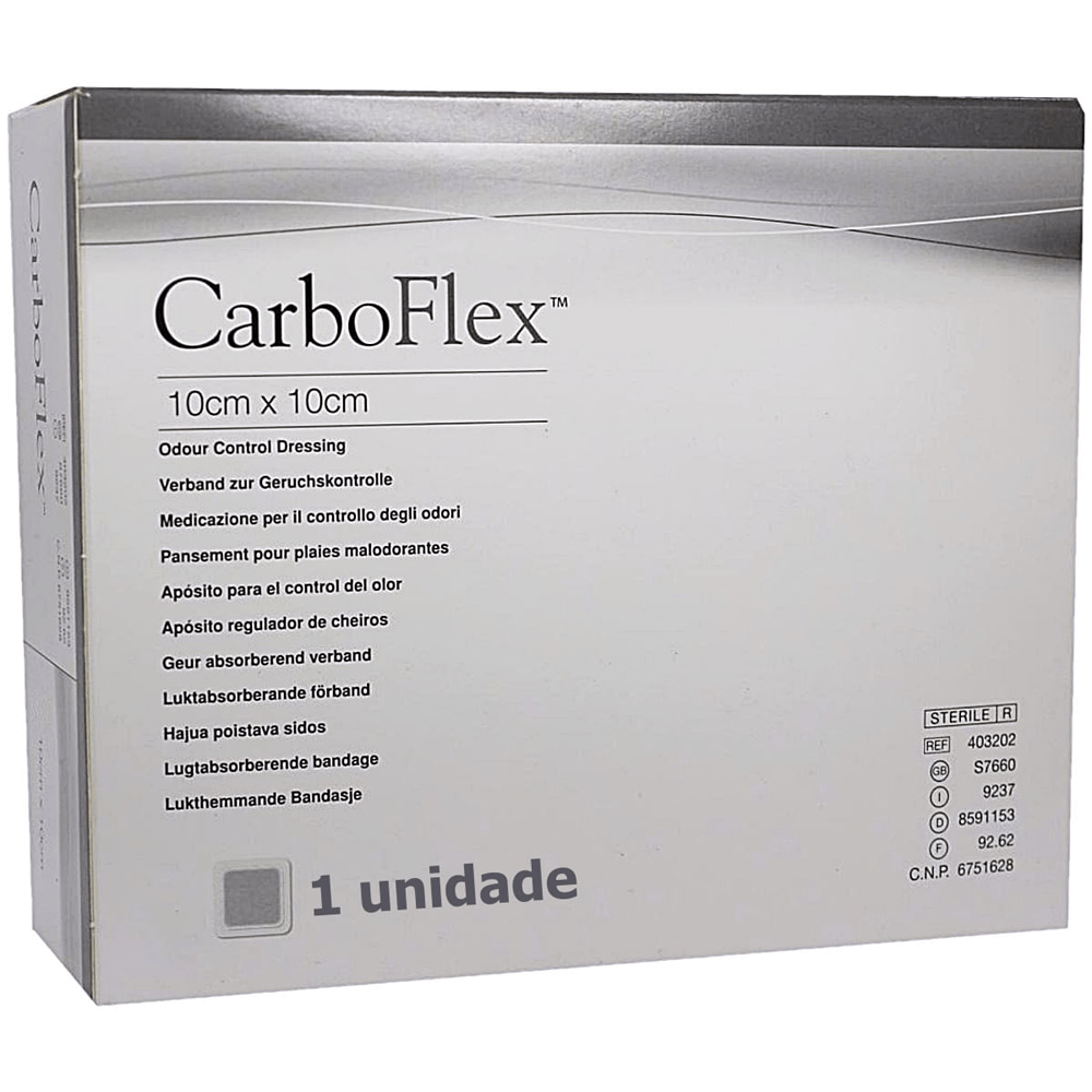 CarboFlex Curativo para Controle de Odor Convatec 10X10cm unidade