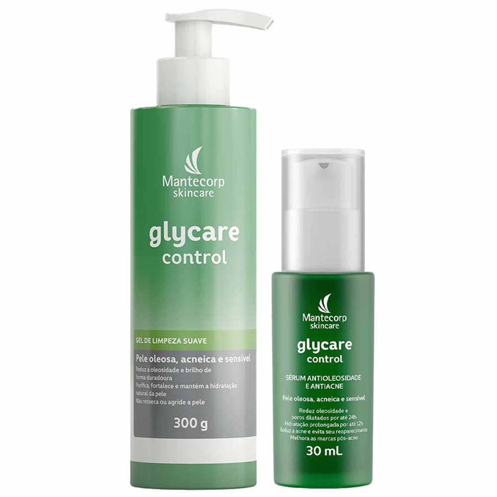 Kit Glycare Control Gel De Limpeza Facial + Sérum Mantecorp Skincare