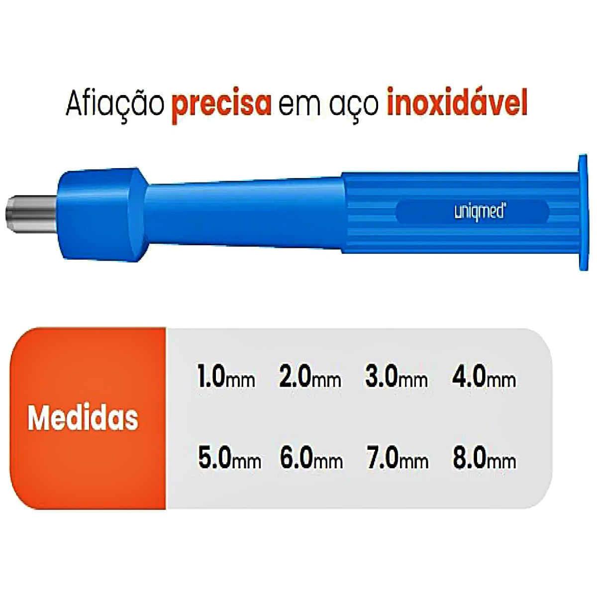 Punch Dermatológico 2.0mm Estéril Uniqmed unidade