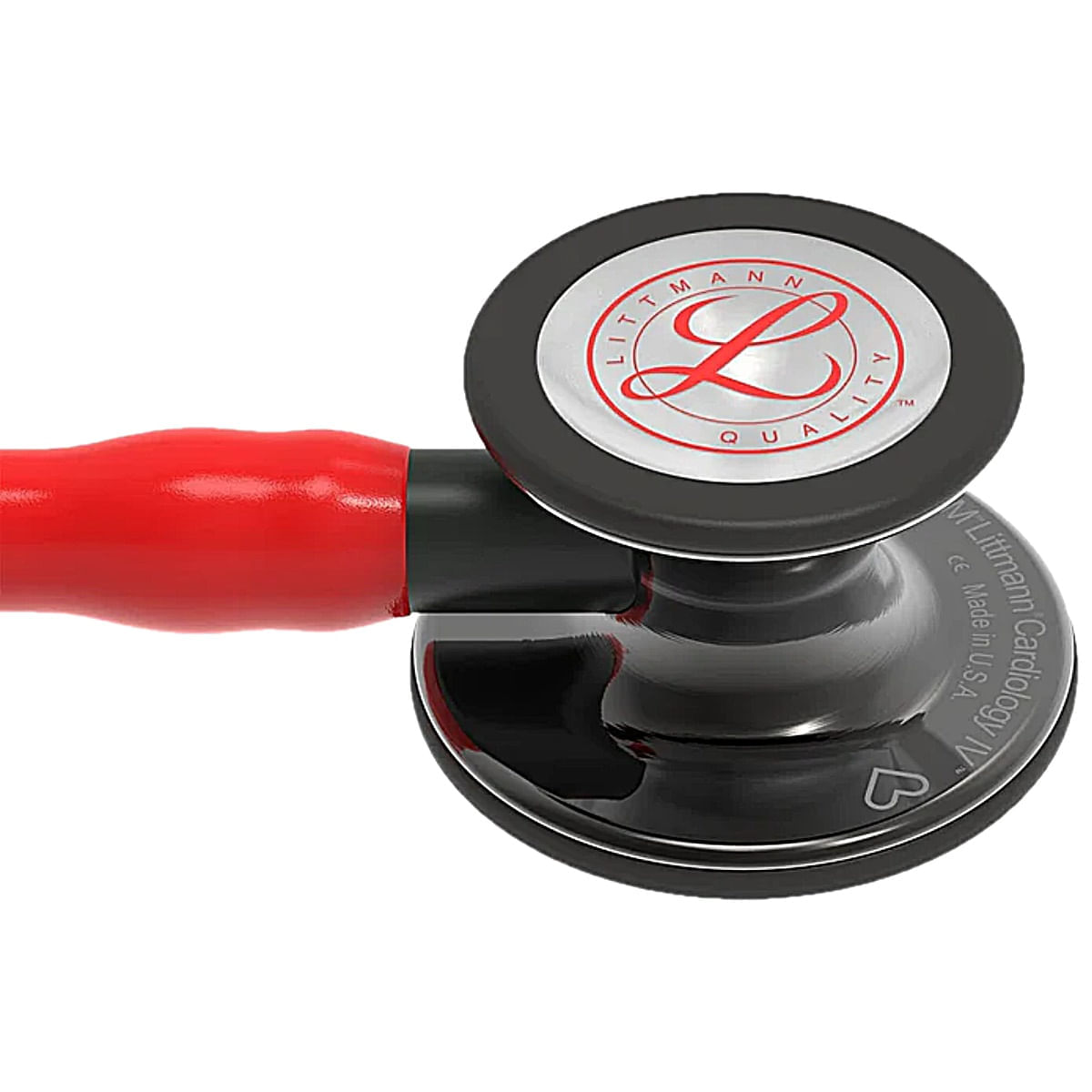 Estetoscópio Cardiology IV Littmann Vermelho com Smoke Alto Polimento e Conector Preto 6182
