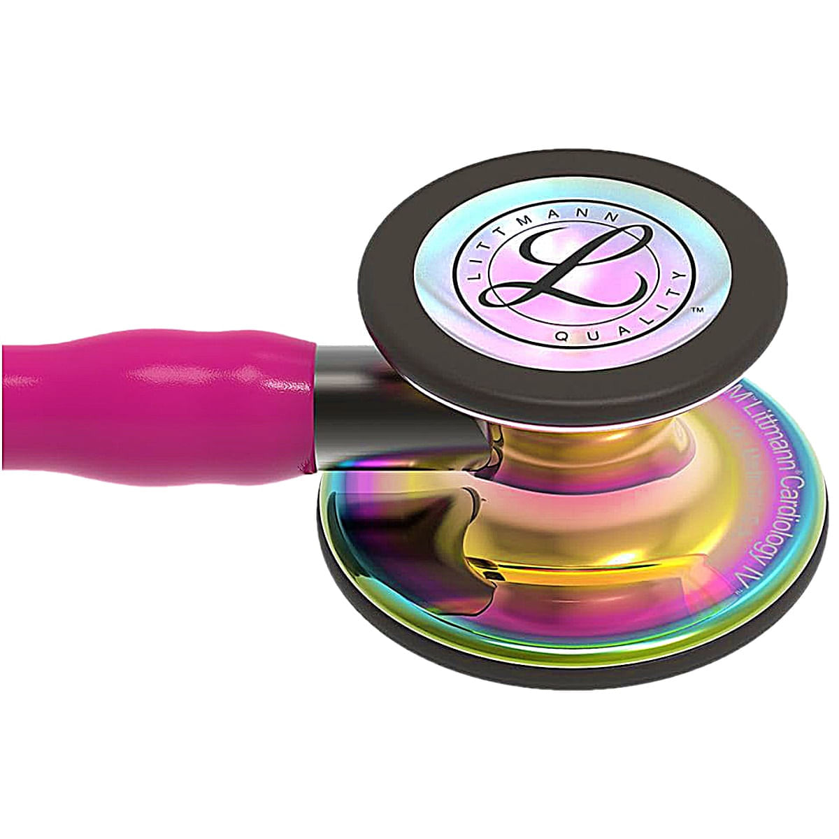 Estetoscópio Cardiology IV Littmann Framboesa com Rainbow Alto Polimento e Conector Preto 6241