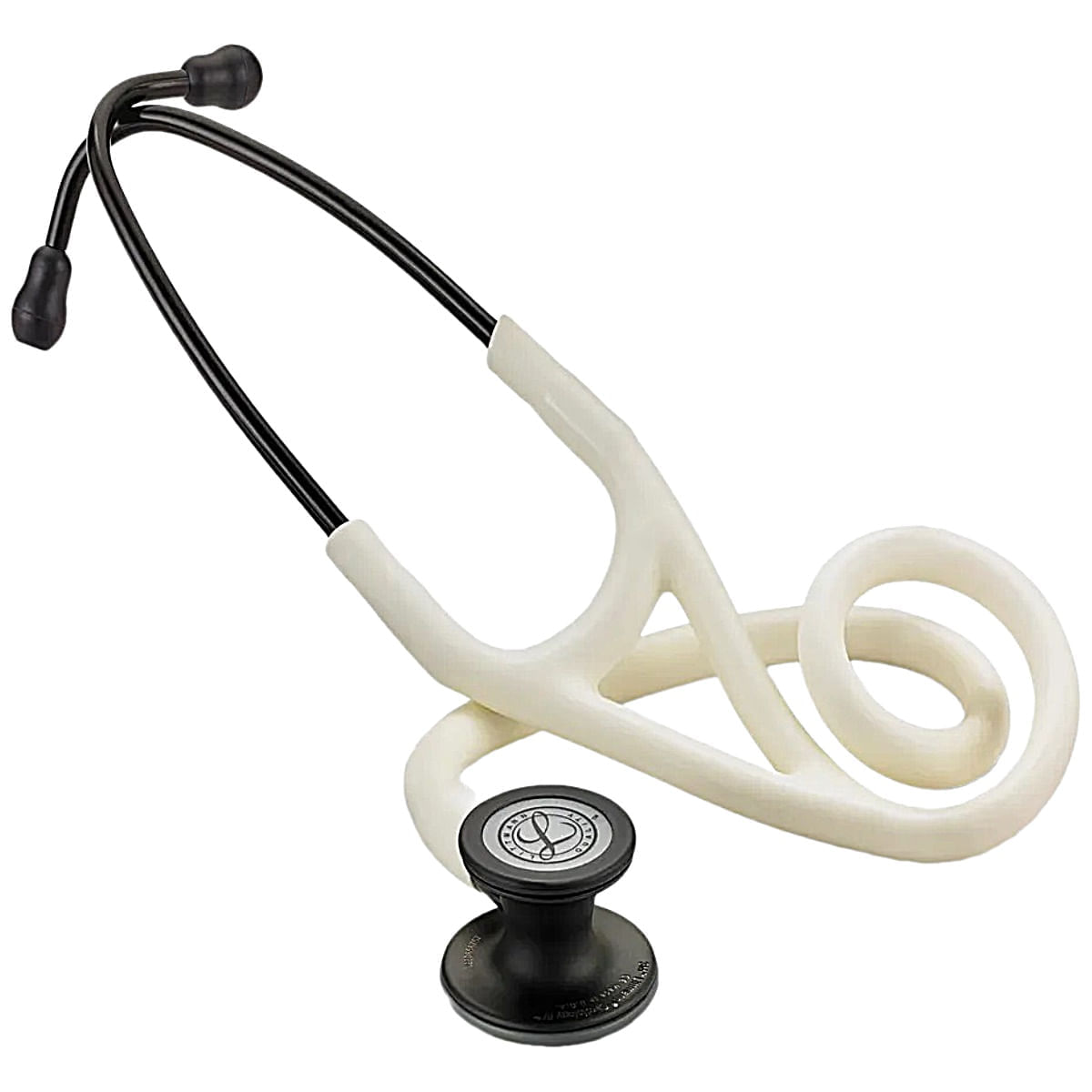 Estetoscópio Cardiology IV Littmann Branco Alabastro Cetim com Preto Fosco 6186C
