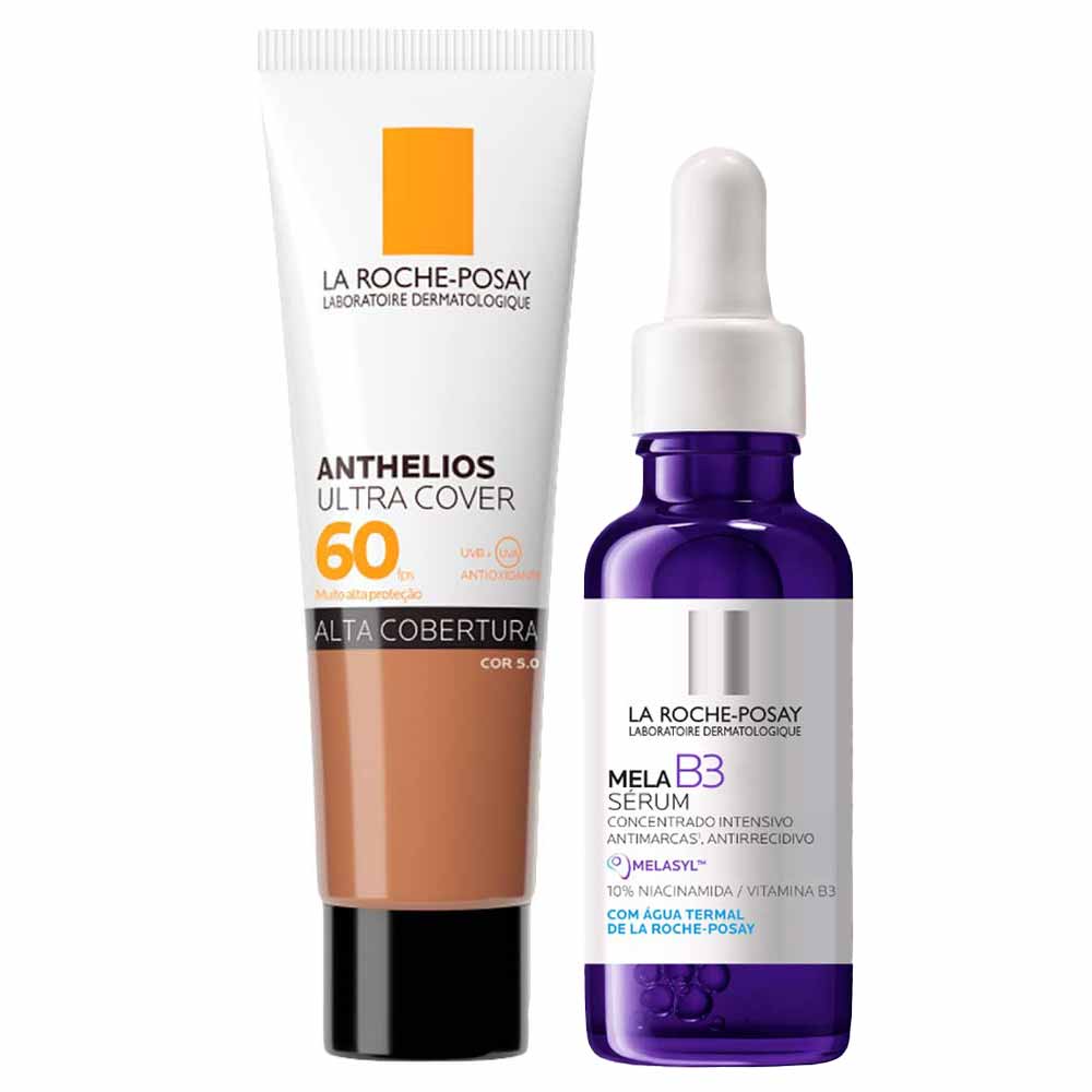 Kit La Roche-posay Sérum Mela B3 + Protetor Solar Com Cor Anthelios Ultra Cover Fps 60 Cor 5.0
