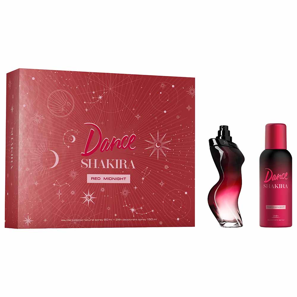 Kit Coffret Shakira Red Midnight EDT 80ml + Desodorante Spray 150ml