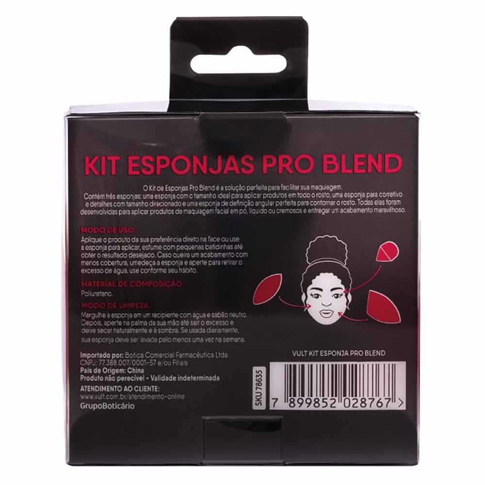 Kit Esponjas de Maquiagem Pro Blend