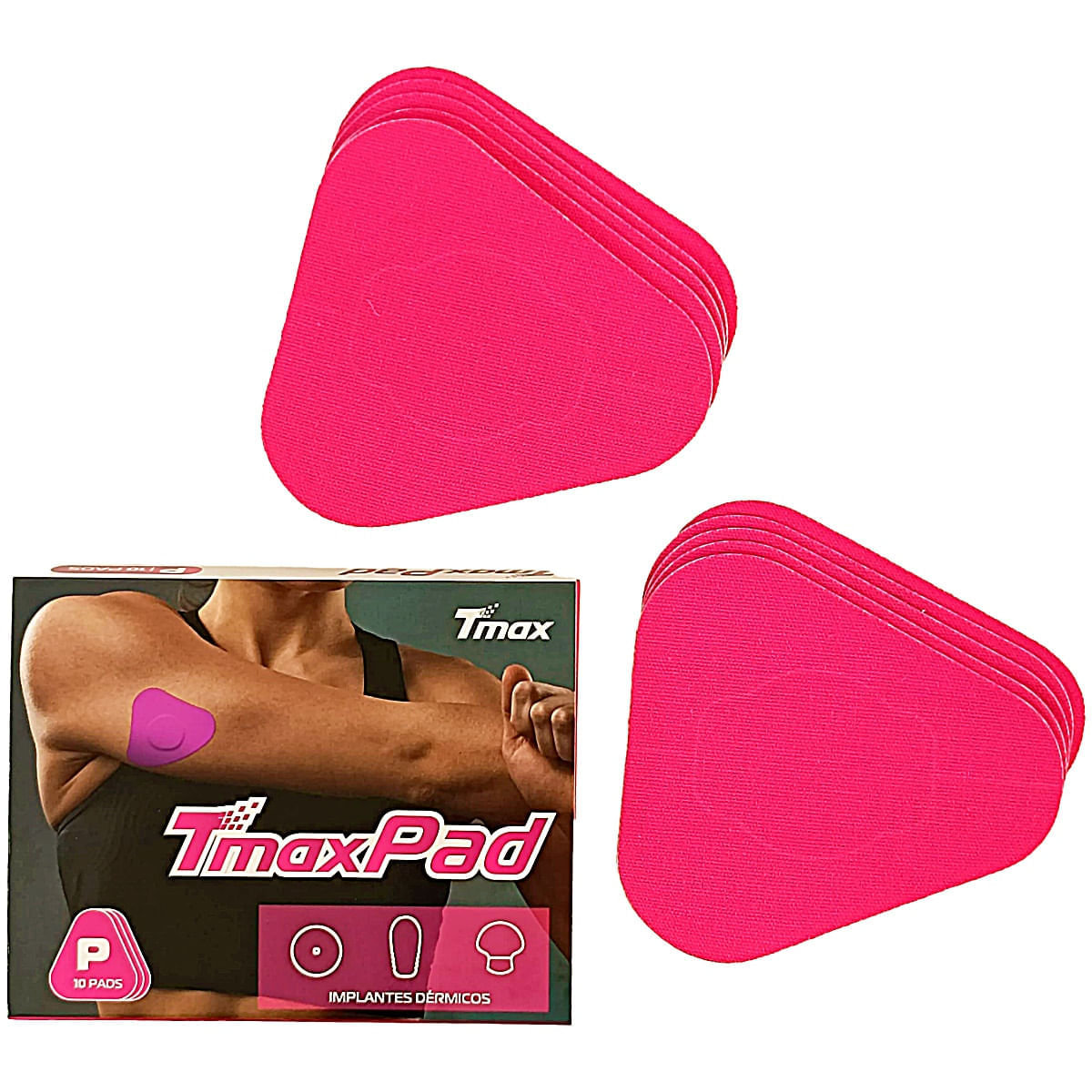 Pad Rosa Bandagem para Implantes Dérmicos TMAX 10 unidades