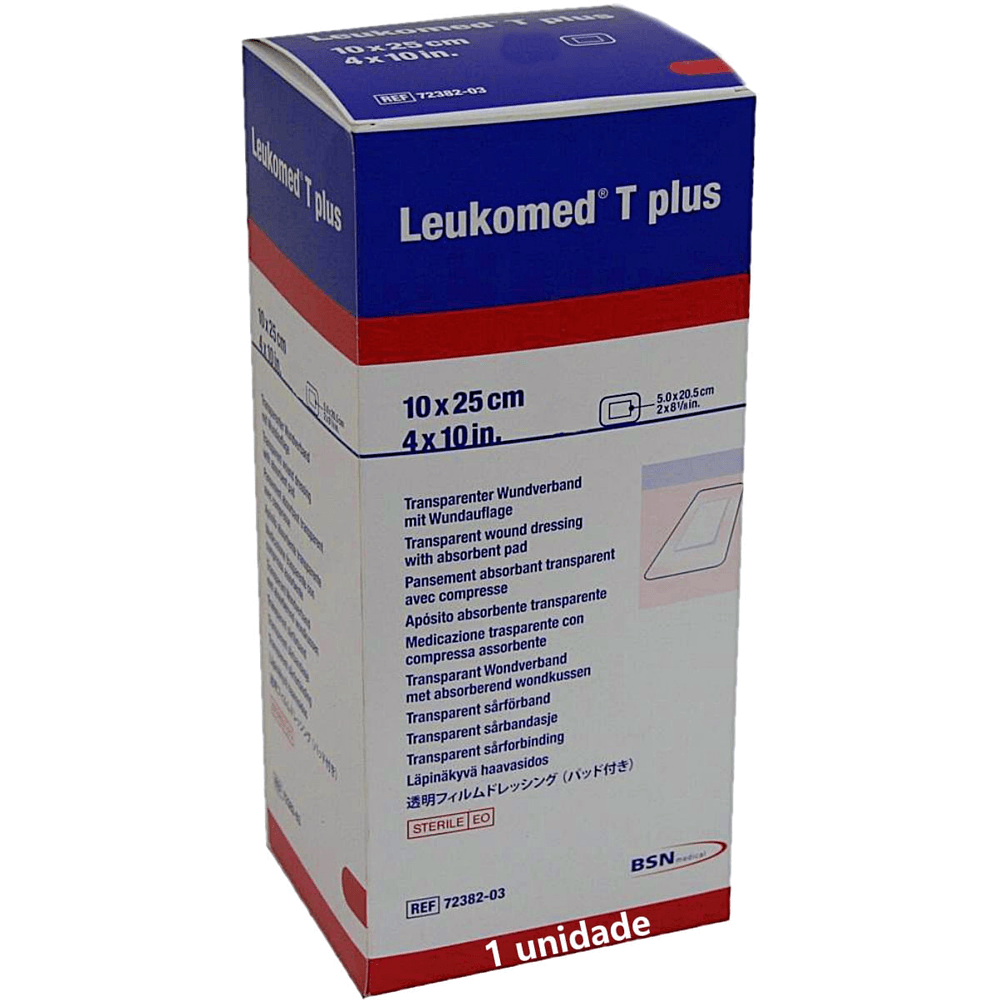 Curativo Filme Transparente Leukomed T Plus 72382-00003-04 10x25cm unidade