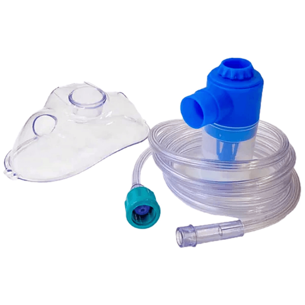 Kit de Nebulização Medicate Adulto MD1100RR Copo com Regulagem e Mangueira com Rosca