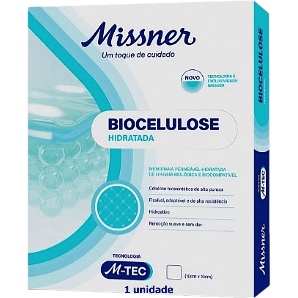 Curativo Biocelulose Hidratada M-tec 10x10cm Unidade