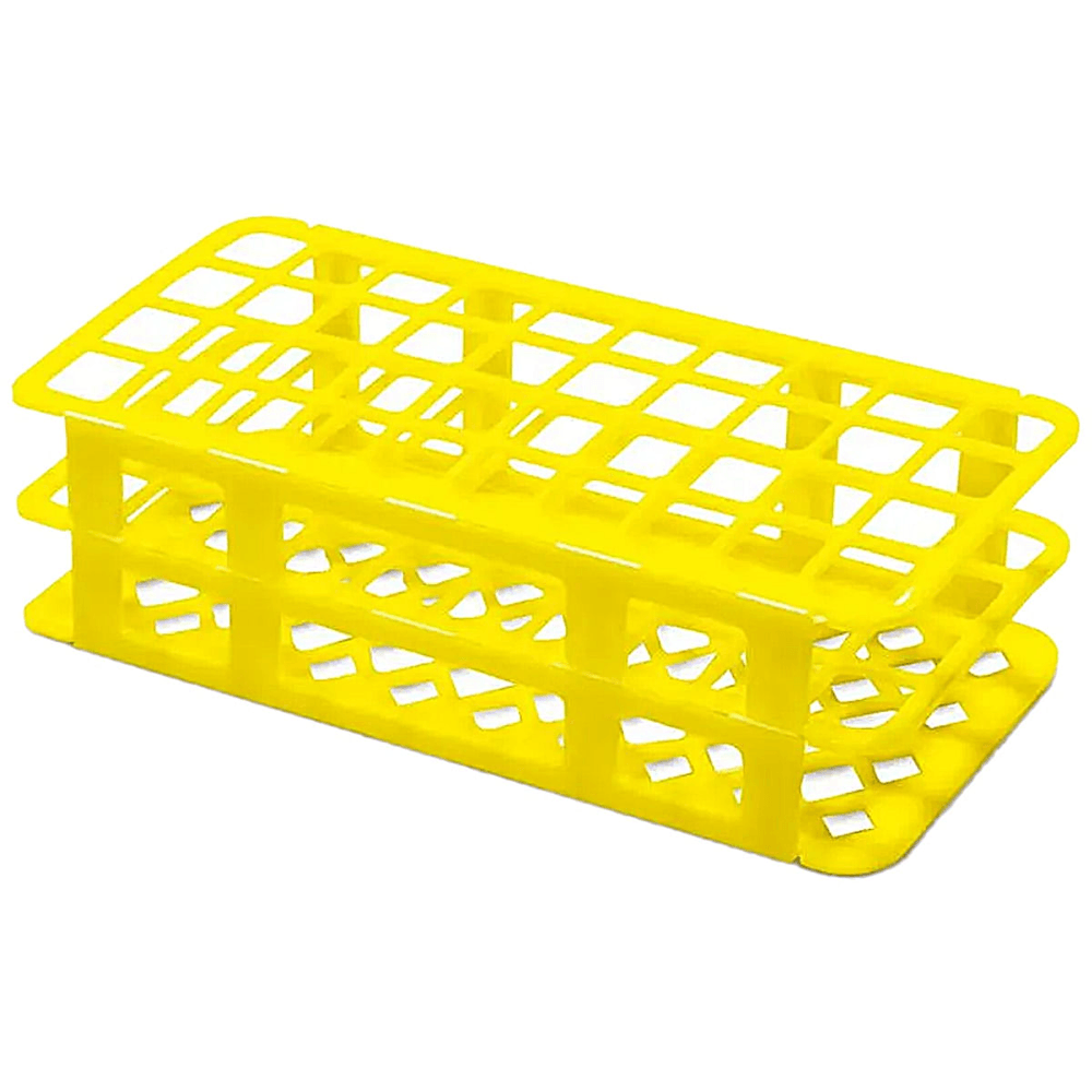 Estante Tipo Grade para 40 Tubos de Coleta 20-21mm Amarela