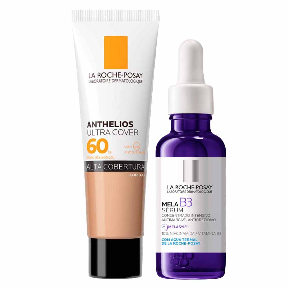 Kit Sérum Mela B3 + Protetor Solar Facial com Cor 3.0 La Roche Posay