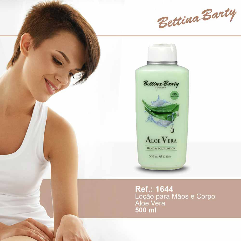 Loção Hidratante para Mãos e Corpo Aloe Vera Bettina Barty 500ml