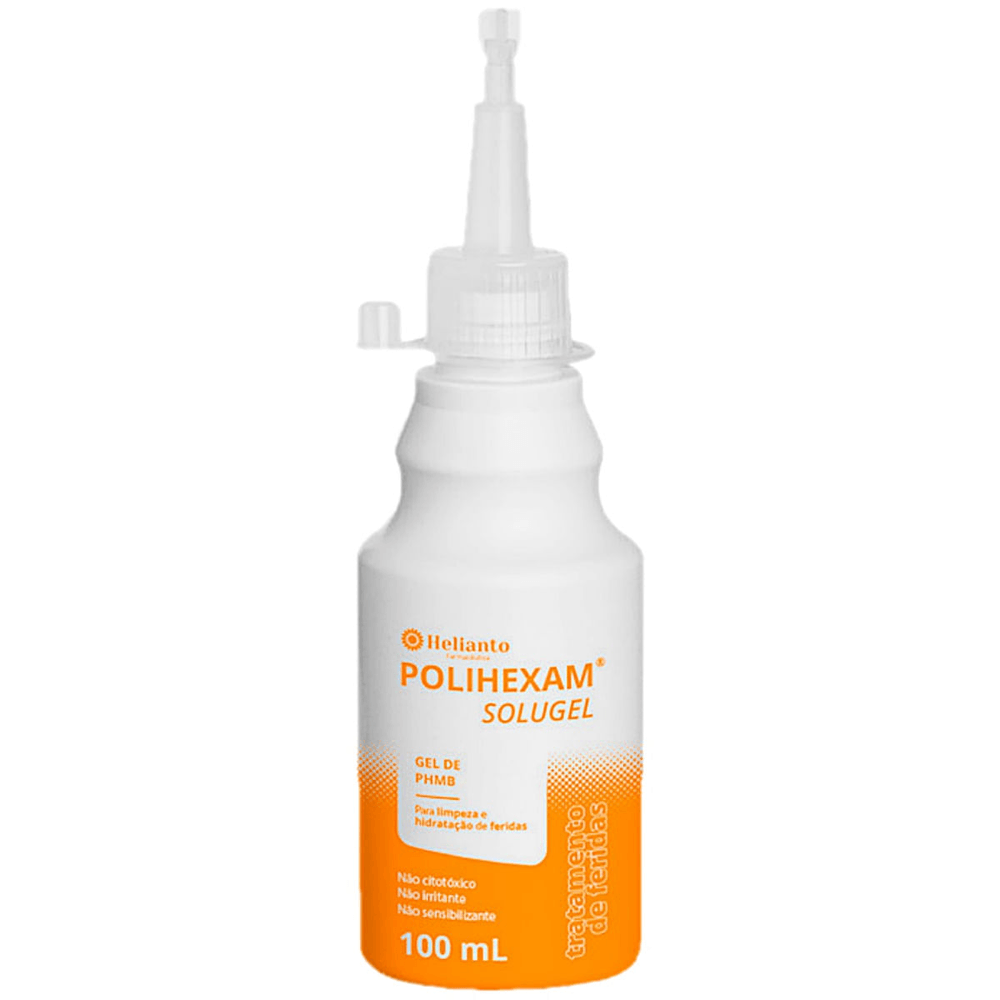 Gel PHMB para Limpeza de Feridas Polihexam Solugel 0,1% 100ml