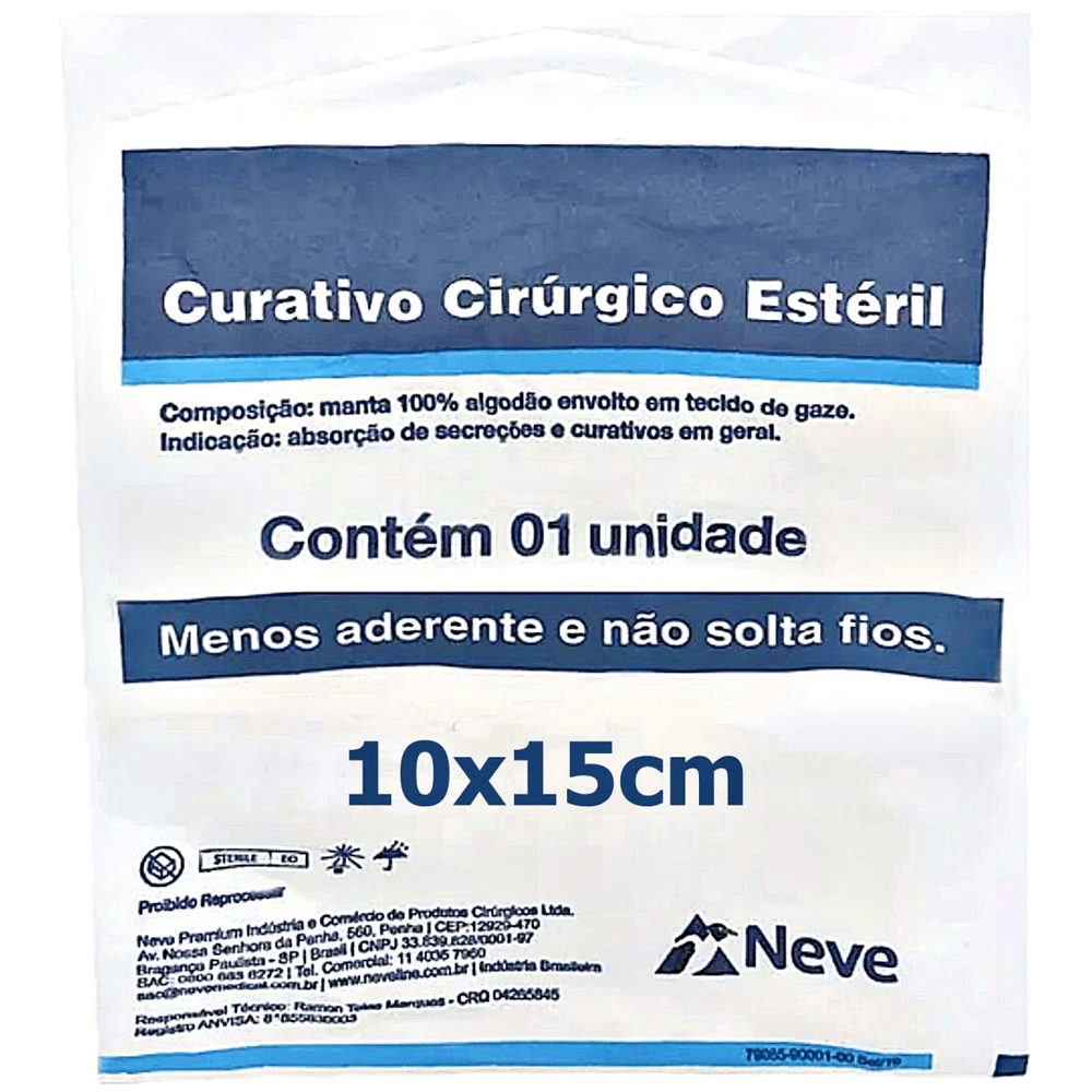 Curativo Cirúrgico Estéril Neve 10x15cm unidade