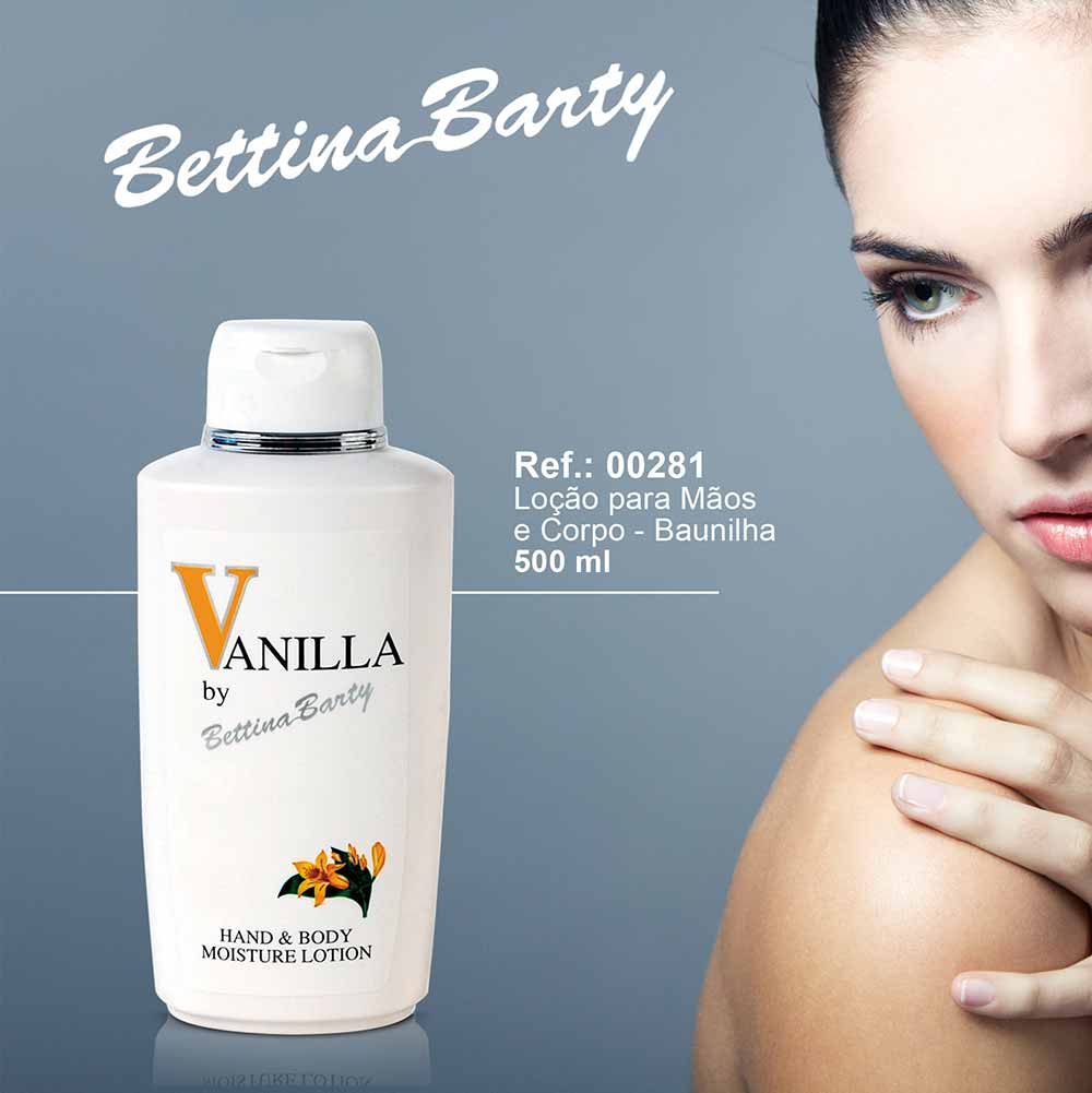 Loção Hidratante para Mãos e Corpo Bettina Barty Baunilha 500ml