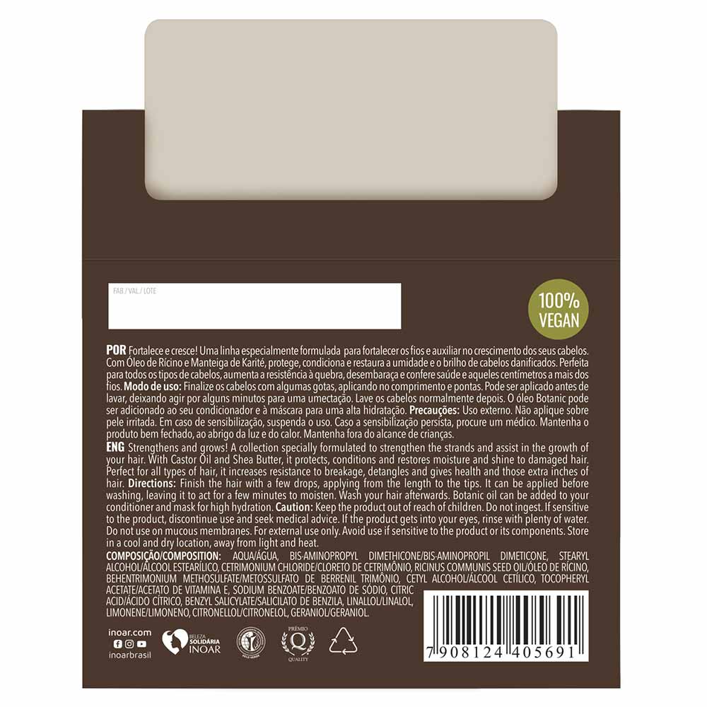 Kit Óleo Botanic Display Inoar 6 Unidades