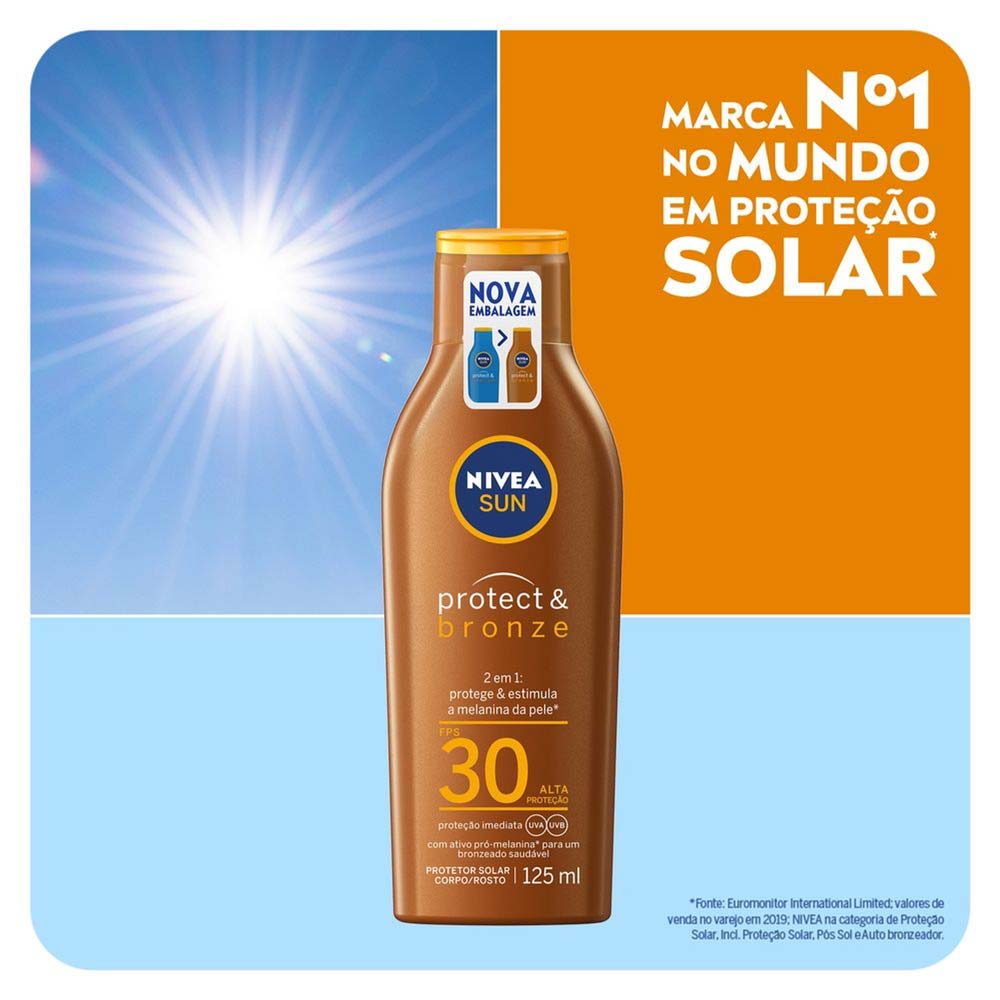 Protetor Solar Sun Protect e Bronze FPS30  NIVEA 125ml