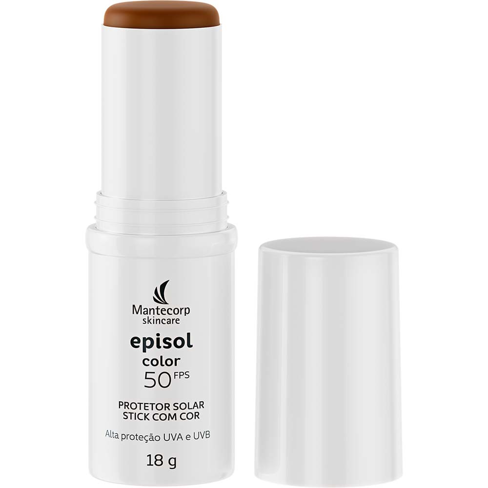 Protetor Solar com Cor Médio Escuro FPS50 Episol Color Stick Mantecorp Skincare 18g