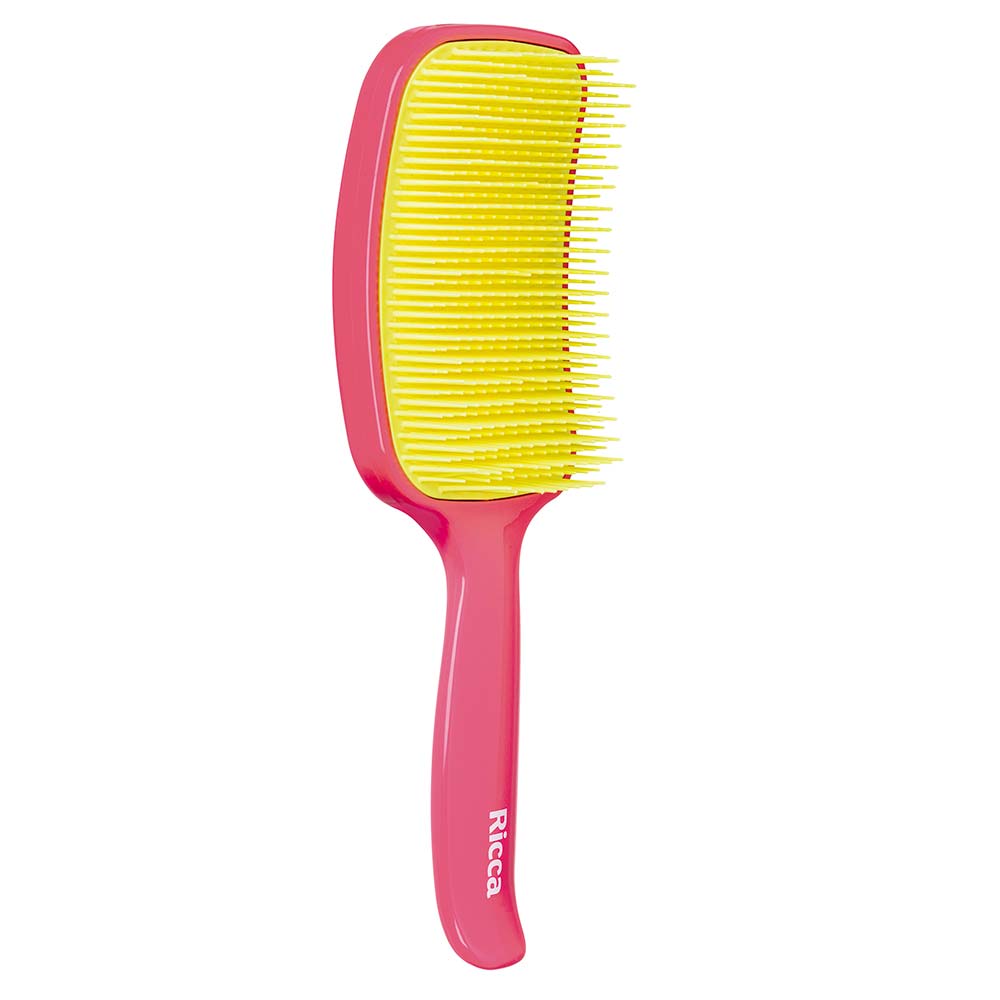 Escova de Cabelo Ricca Raquete Para Desembaraçar Pink Ricca