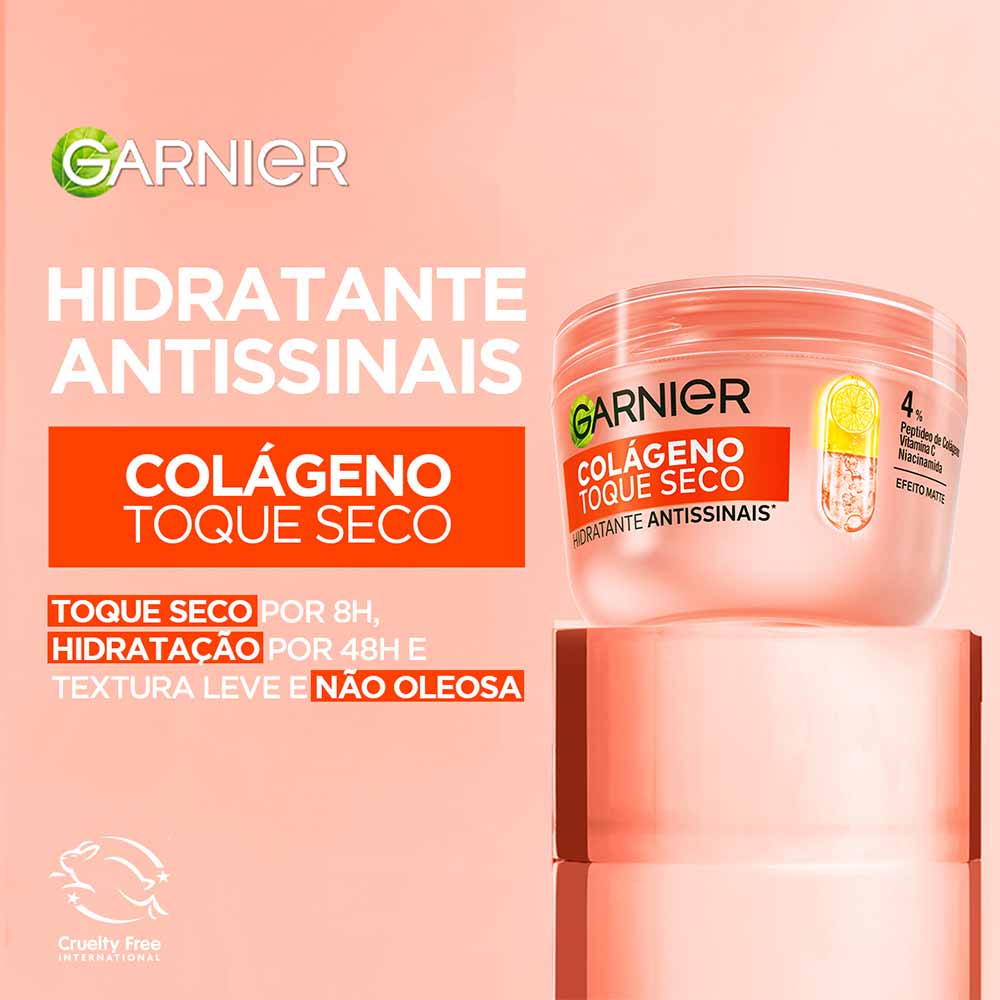 Hidratante Facial Antissinais Colágeno Toque Seco Garnier Skin 85g