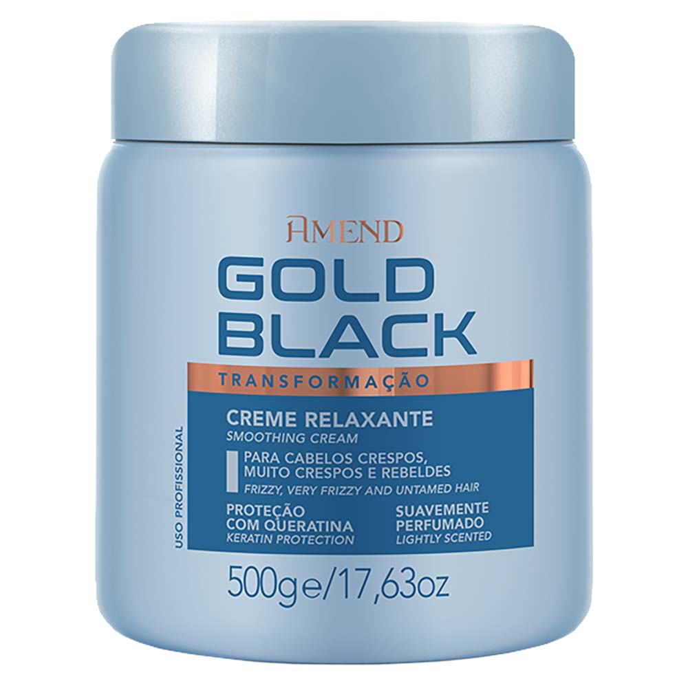 Creme Relaxante Com Queratina Amend Amend Gold Black 500g