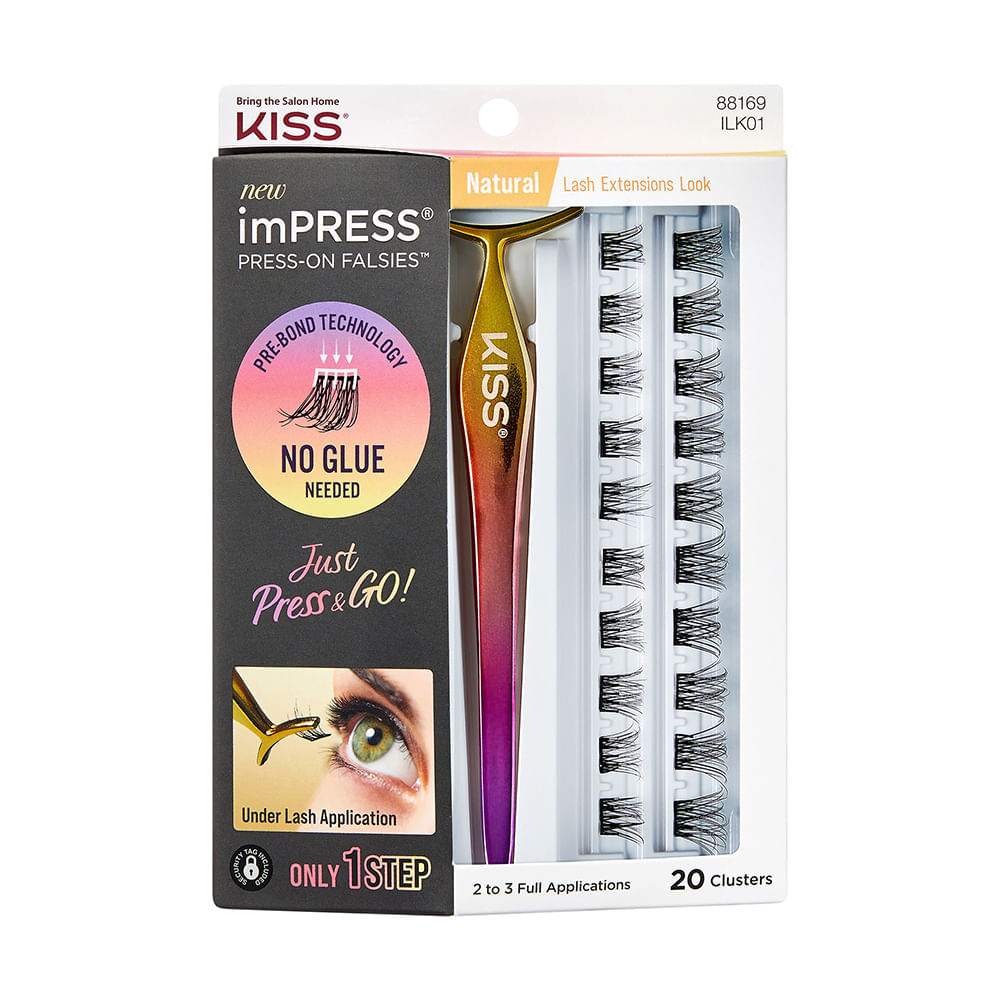 Cílios Postiços Impress Press-on Falsies Natural Kiss New York