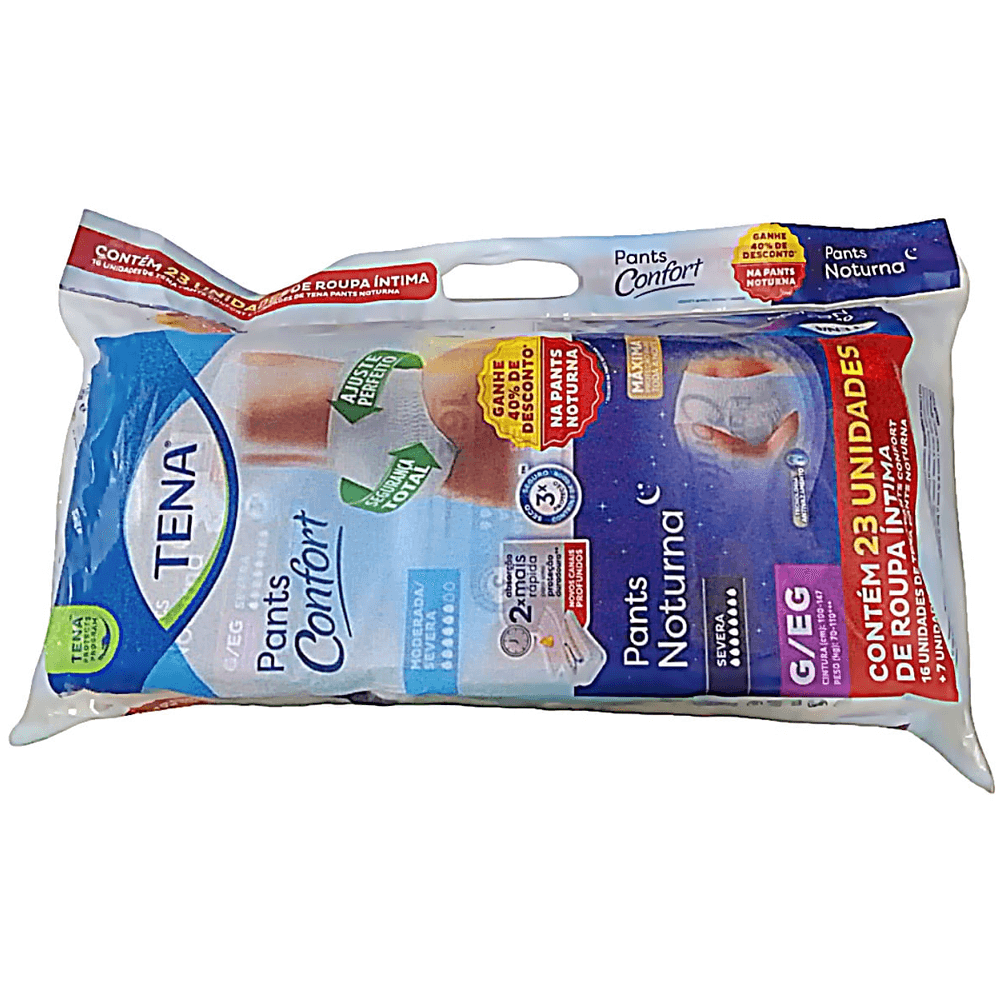 Kit Roupa Íntima 16 Unid Pants Confort + 7 Unid Pants Noturna G/eg