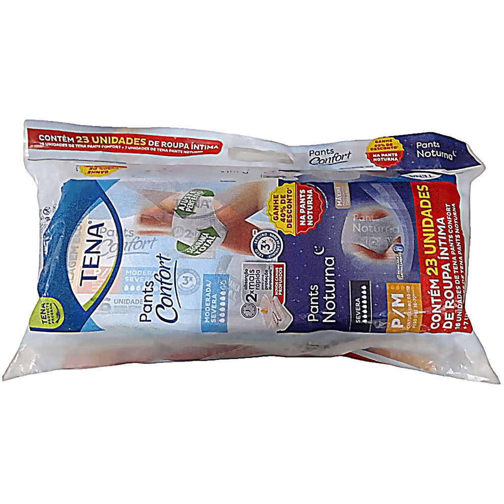 Kit Roupa Íntima 16 Unid Pants Confort + 7 Unid Pants Noturna P/m