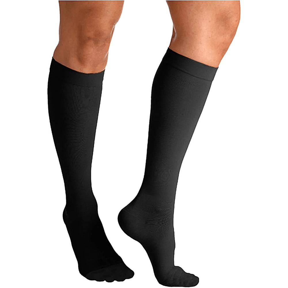 Meia 3/4 Essencial Conforto Sigvaris 15-20mmhg Preta Fechada M2