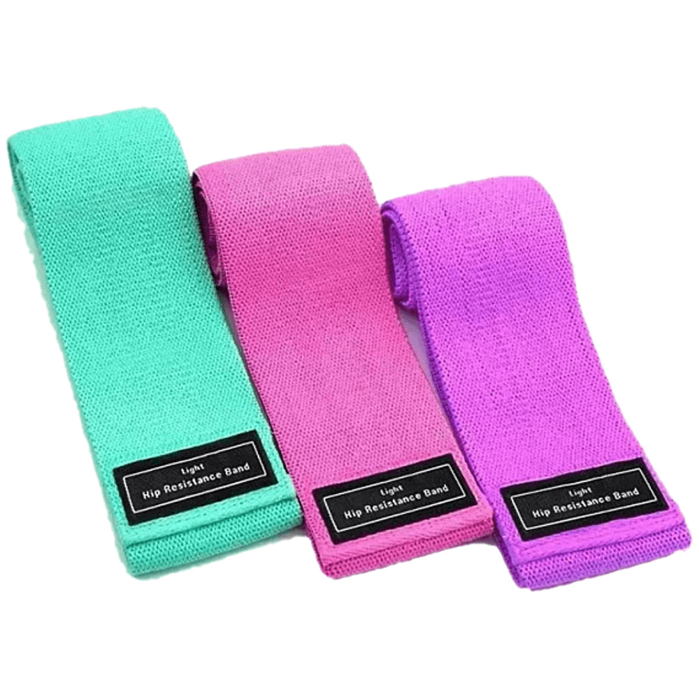 Kit 3 Faixas Elásticas De Exercicios Hip Resistance Bands