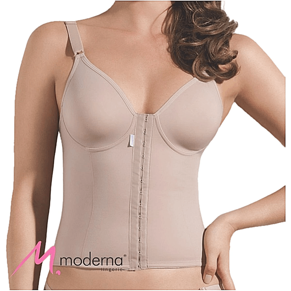 Corpete Feminino Com Abertura Frontal 3013 Cinta Moderna Tam 44 Chocolate