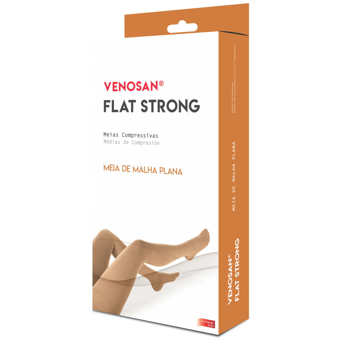 Meia 3/4 Flat Strong Venosan 30-40mmHg Aberta Bege P Longa