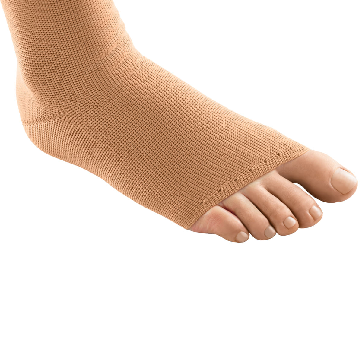 Meia 3/4 Flat Strong Venosan 30-40mmHg Aberta Bege M Curta