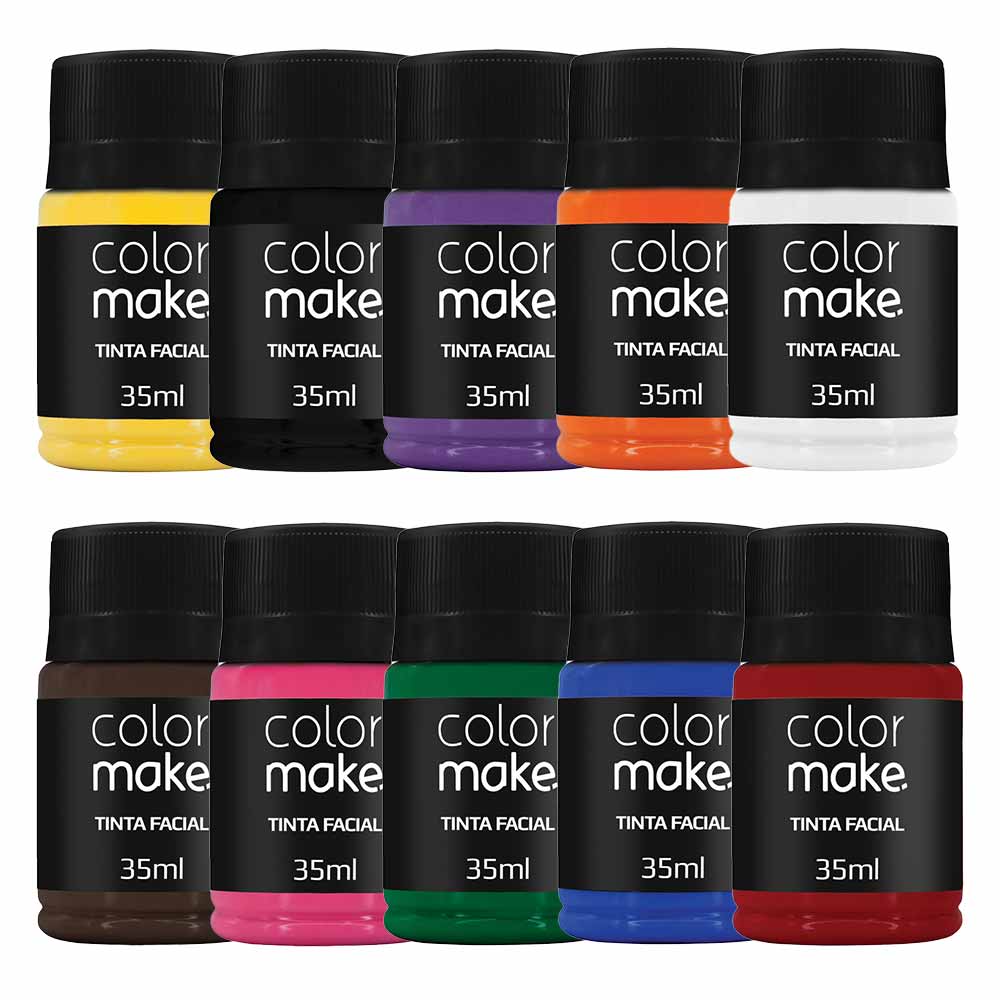 Tinta Líquida Facial Com 12 Unidades Colormake 35ml Cada