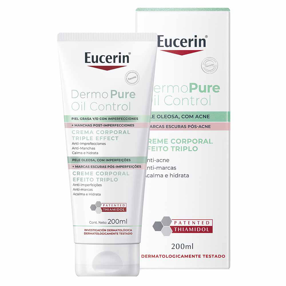 Creme Corporal Efeito Triplo Eucerin DermoPure Oil Control 200ml