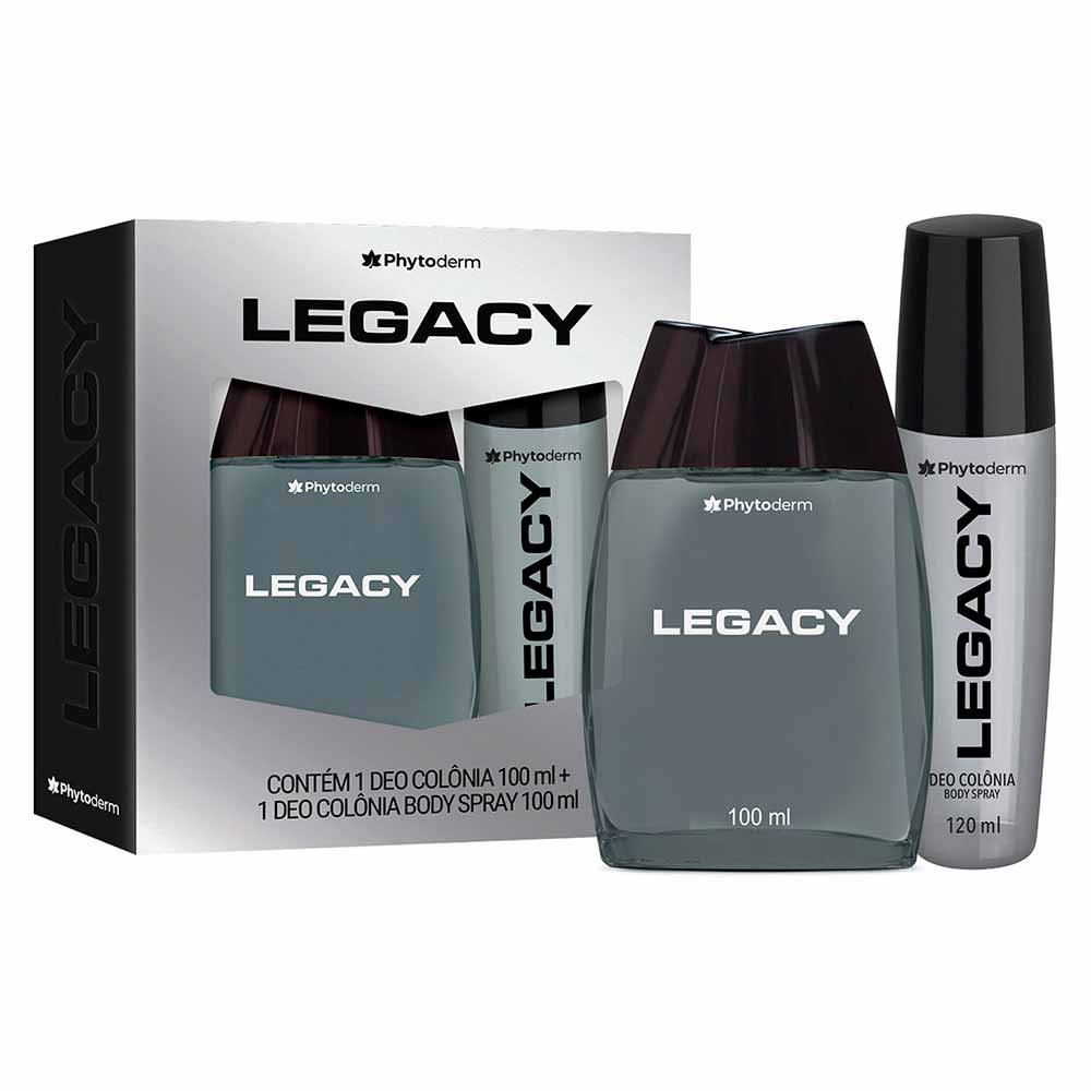 Kit Phytoderm Legacy Deo Colônia + Body Spray Masculino