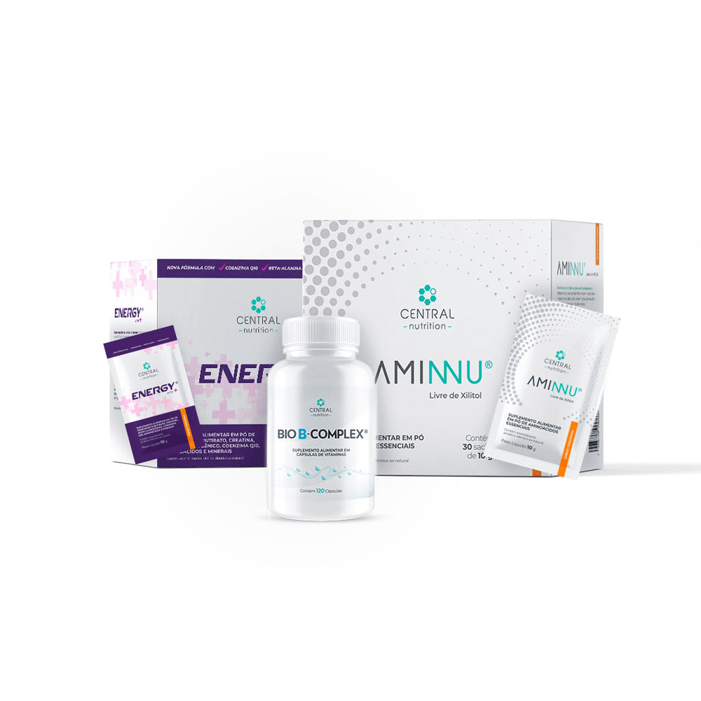 Kit Desempenho Físico AMINNU® + ENERGY ATP® + BIO B-Complex